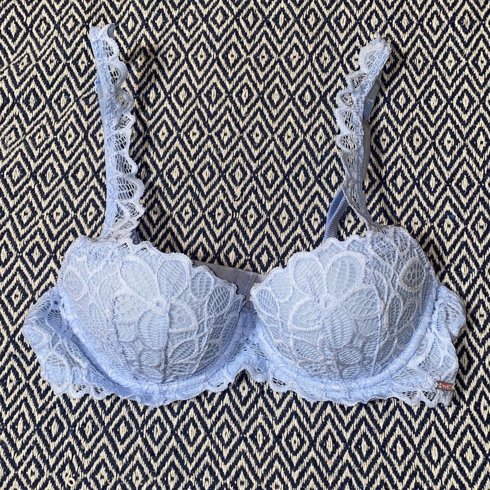 The Date Push Up Bra in Powder Blue